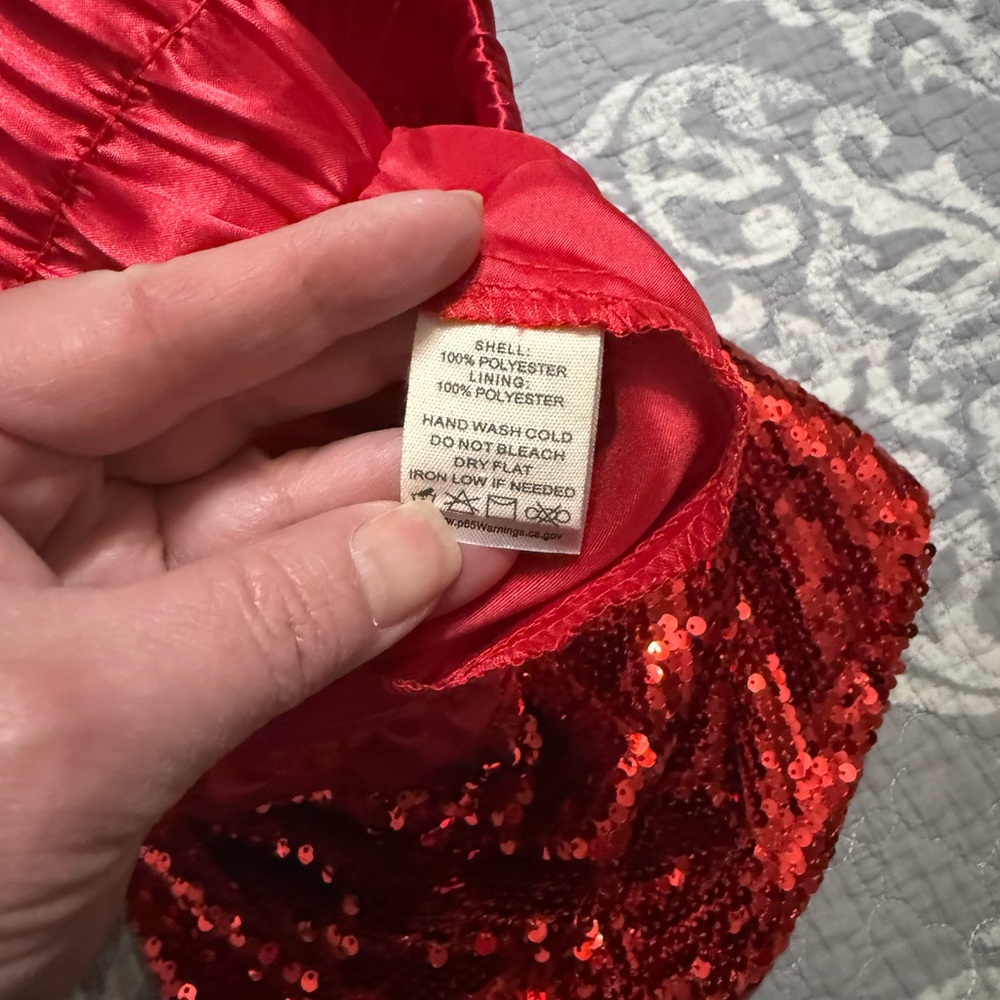 Peach Love California Red Sequin Skort - Picture 6 of 6